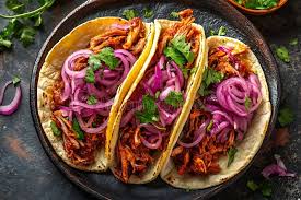 Pulled Pork Tacos & Pickled Red Onions